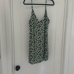 Reformation Green Floral Marlowe Dress, size Large